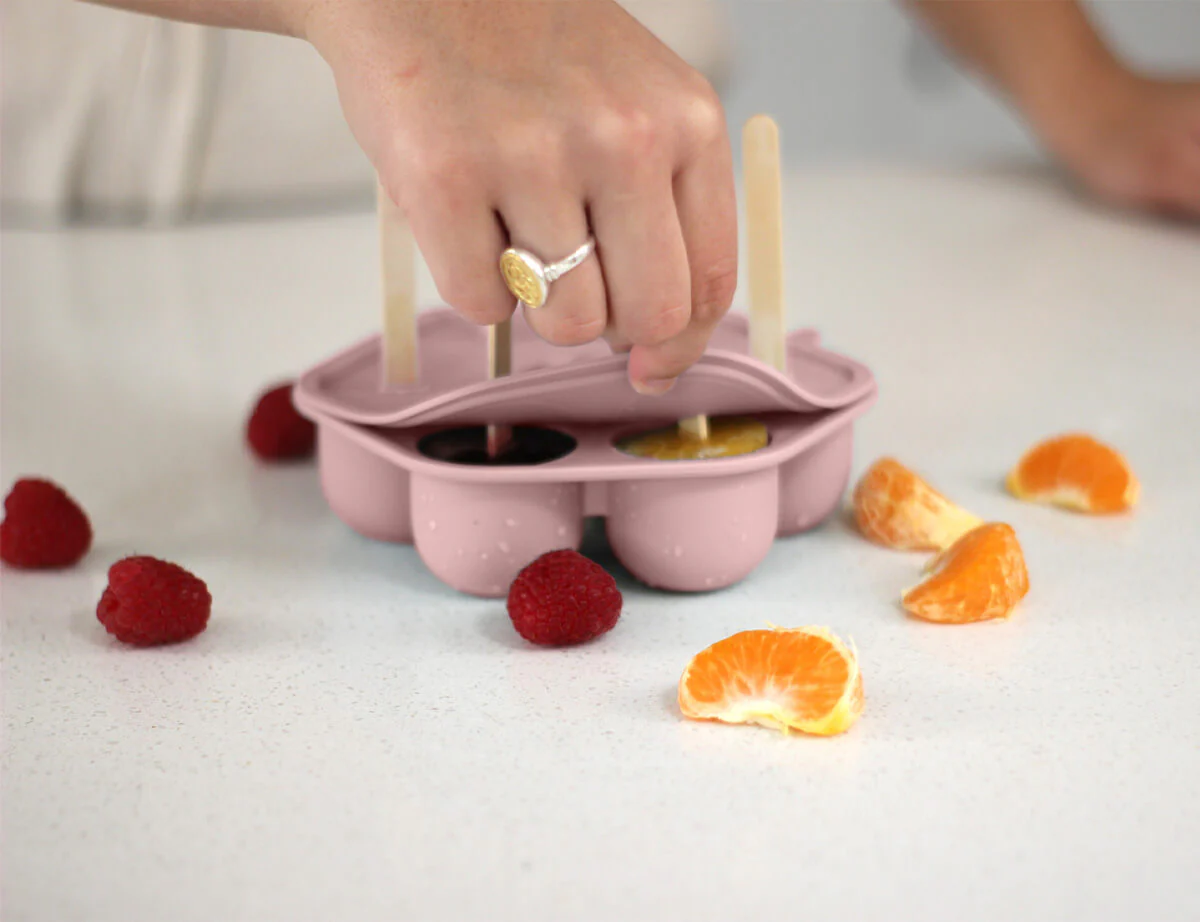 Silicone Baby Food Freezer Trays & Icy Pole Moulds - Dusty Rose - Image 11