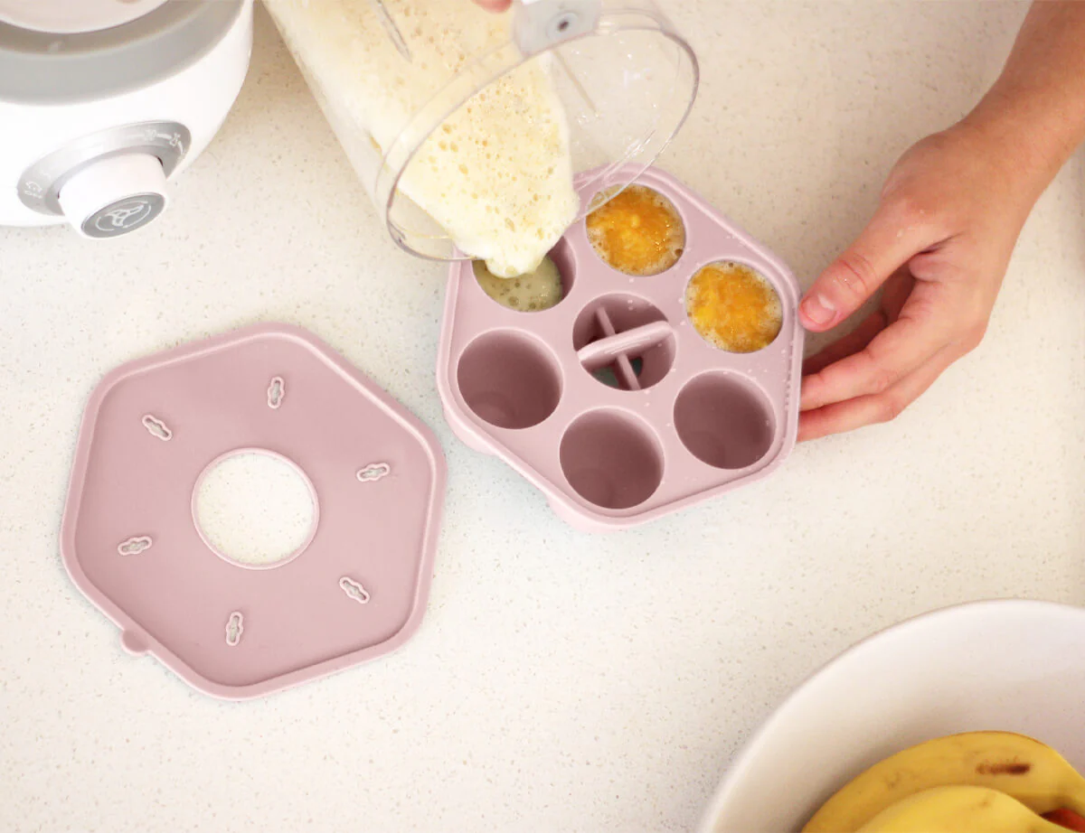 Silicone Baby Food Freezer Trays & Icy Pole Moulds - Dusty Rose - Image 15