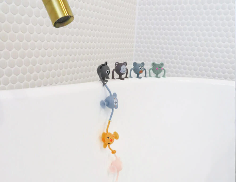Bath Toys - Baby Silicone Suction 12pk – Entire Zoo Collection - Pastel - Image 6
